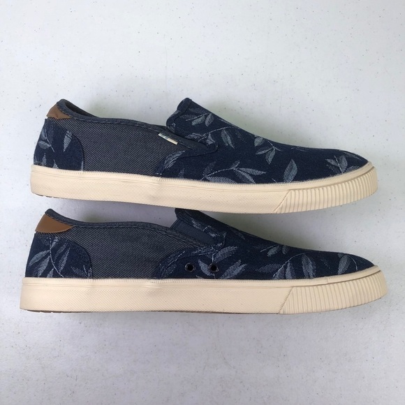 TOMS Mens Baja Leaf Print Slip On Shoes - Picture 3 of 10